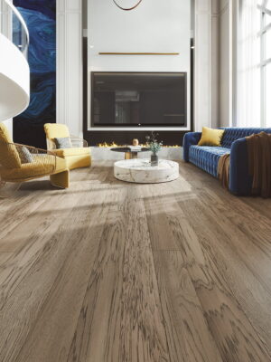 Hickory Husky flooring in staged room