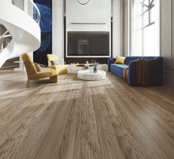 Hickory Husky flooring in staged room