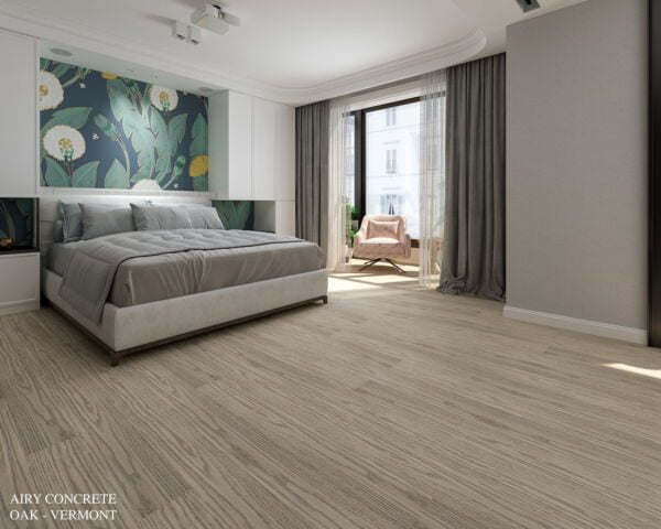 OAK-AIRY CONCRETE flooring with soft concrete tone.