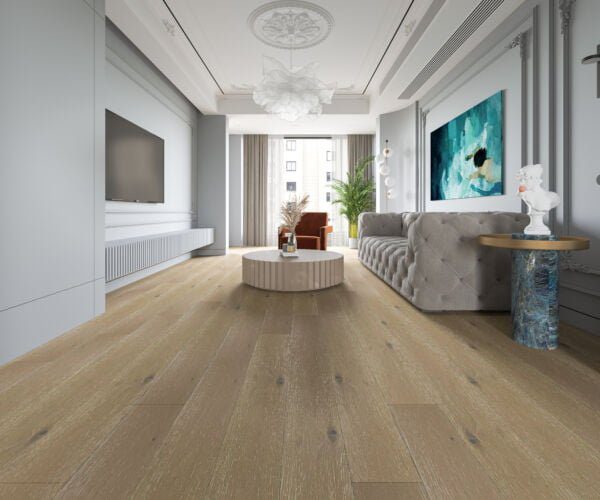 Oak Drift Wood Floor in Room Setup