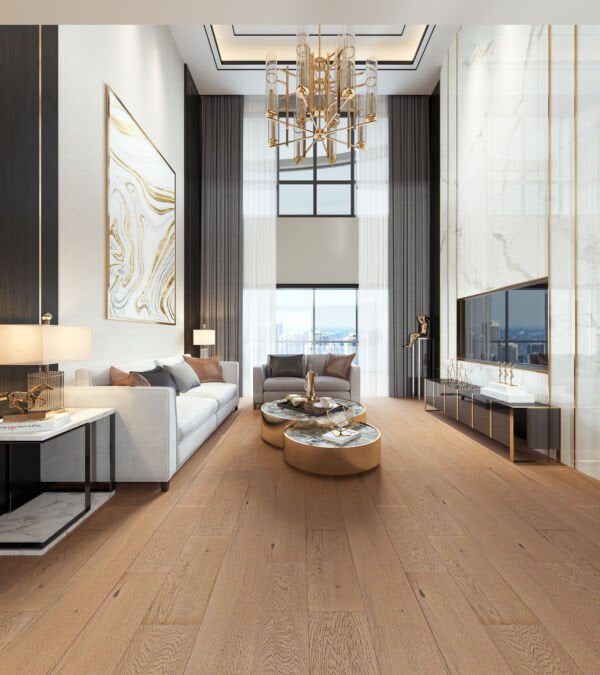Oak Irish Tea Floor in Styled Room