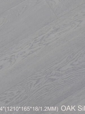 Silver Powder flooring with sleek grey wood finish.