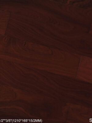 Sapele flooring with rich reddish-brown wood finish.