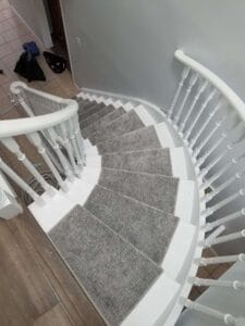 Stair rail install