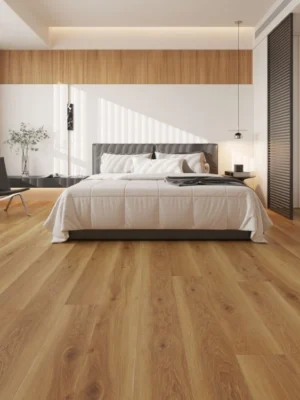Warm-toned hardwood floors in Toronto home