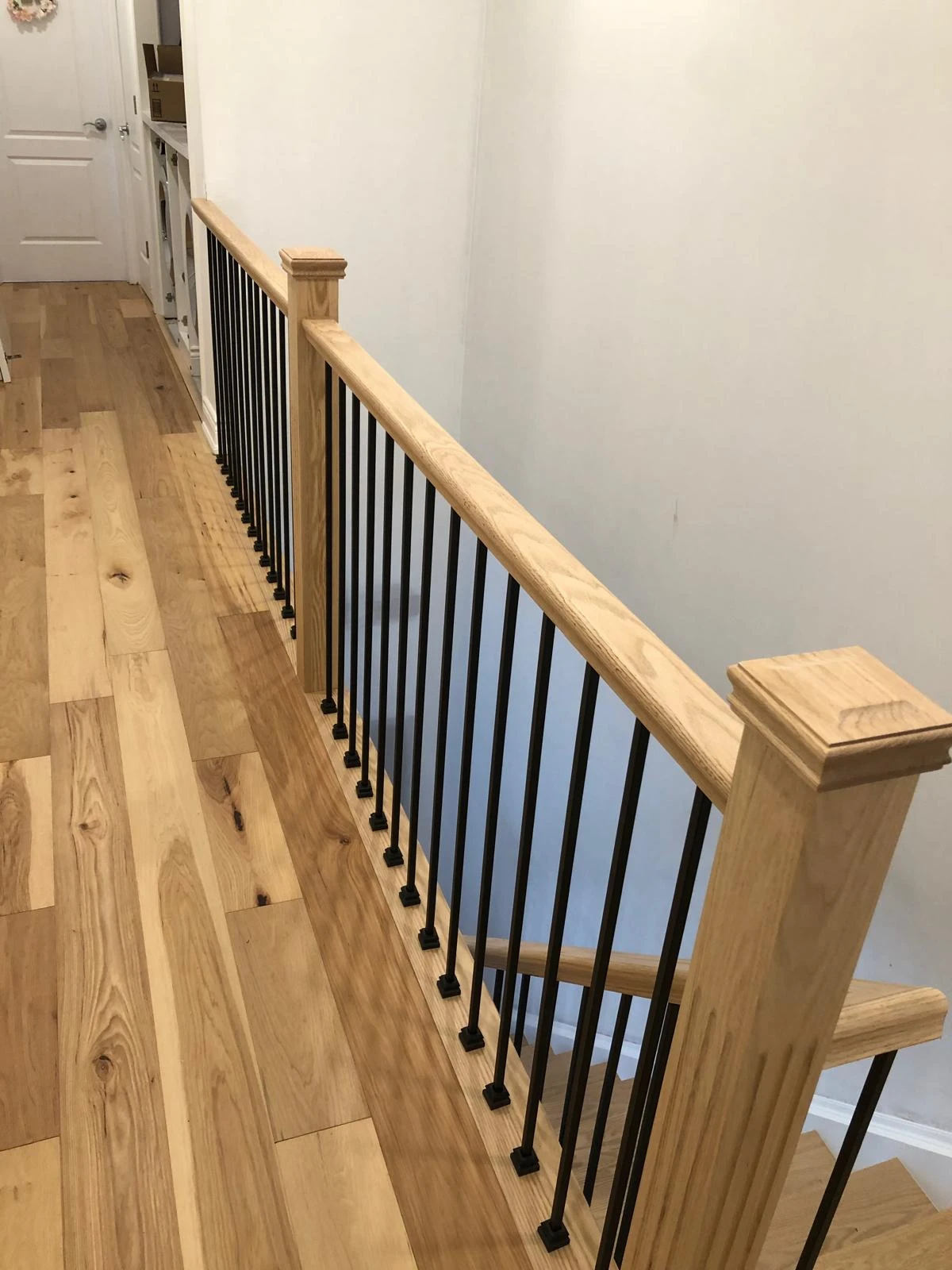 Oak Natural Hallway Railing